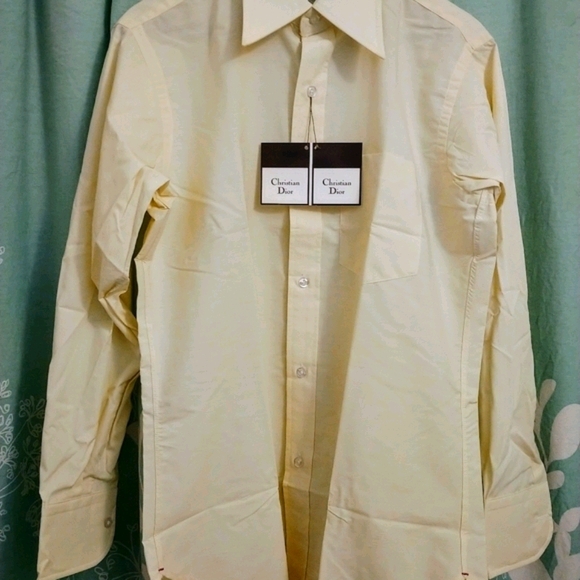 ⭐Vintage Dior Luxury Cream Chemise Sz 15.5 - Picture 3 of 9